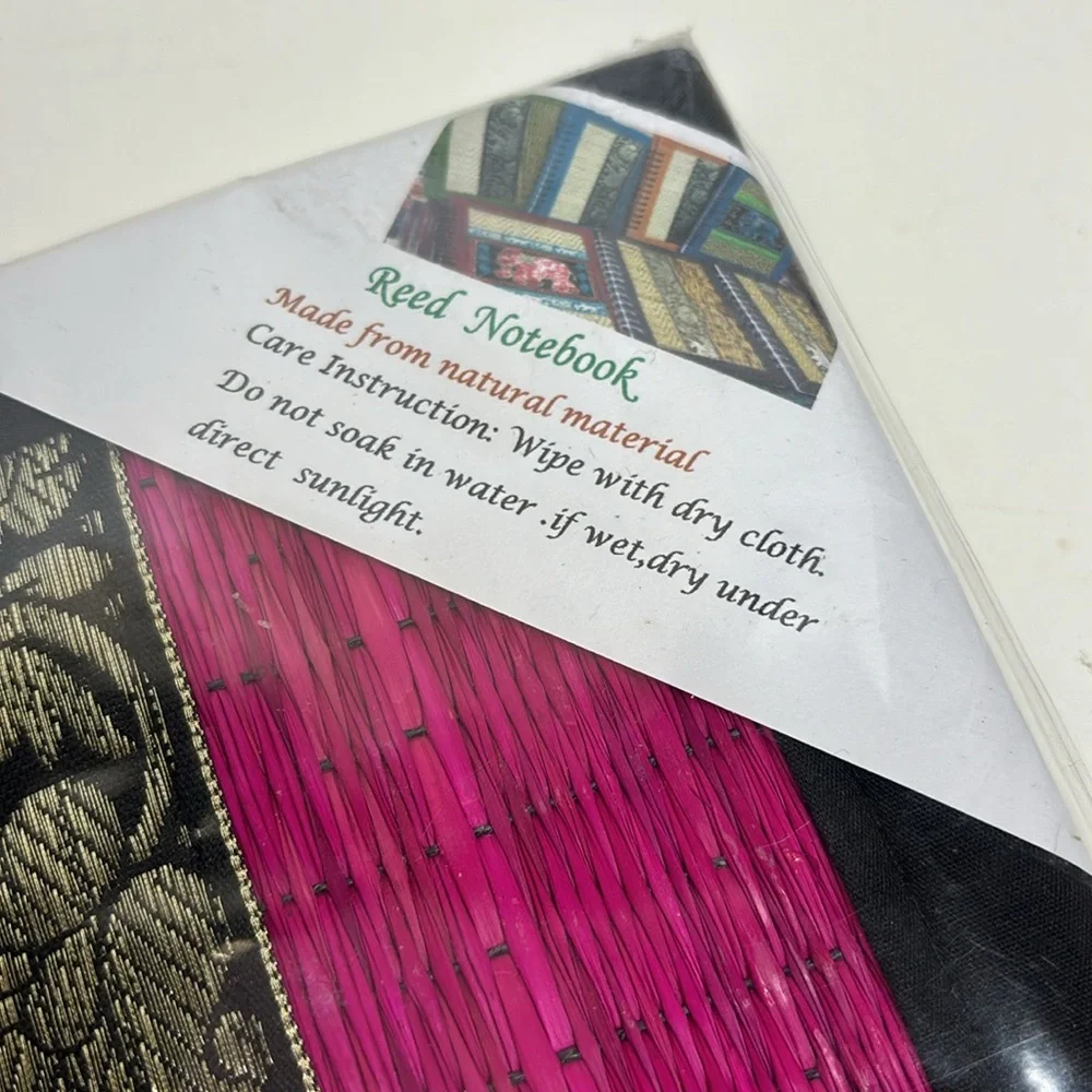 Reed Notebook | Spiral Handmade From Natural Material Paperbook Elephant Design